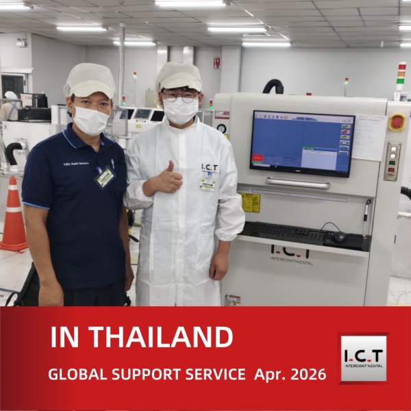 ICT Wereldwijde technische ondersteuning voor de installatie van lasermarkeermachines in Thailand